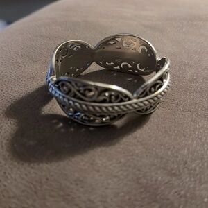 Women’s Brighton Silver Bangle Bracelet with Magnetic Closure